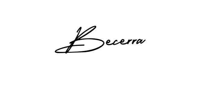 Design your own signature with our free online signature maker. With this signature software, you can create a handwritten (AmerikaSignatureDemo-Regular) signature for name Becerra. Becerra signature style 3 images and pictures png