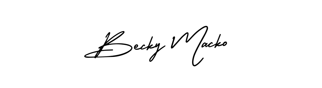 Also You can easily find your signature by using the search form. We will create Becky Macko name handwritten signature images for you free of cost using AmerikaSignatureDemo-Regular sign style. Becky Macko signature style 3 images and pictures png