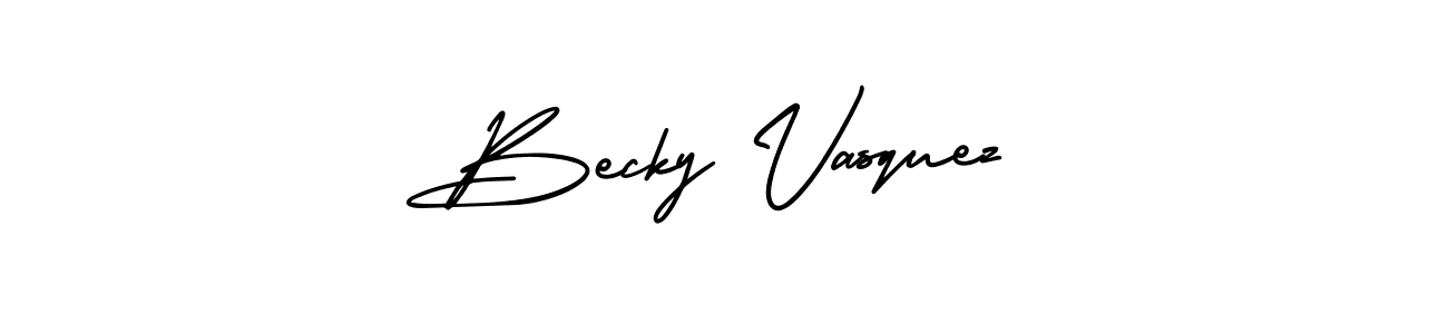 Use a signature maker to create a handwritten signature online. With this signature software, you can design (AmerikaSignatureDemo-Regular) your own signature for name Becky Vasquez. Becky Vasquez signature style 3 images and pictures png