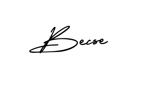 Becse stylish signature style. Best Handwritten Sign (AmerikaSignatureDemo-Regular) for my name. Handwritten Signature Collection Ideas for my name Becse. Becse signature style 3 images and pictures png