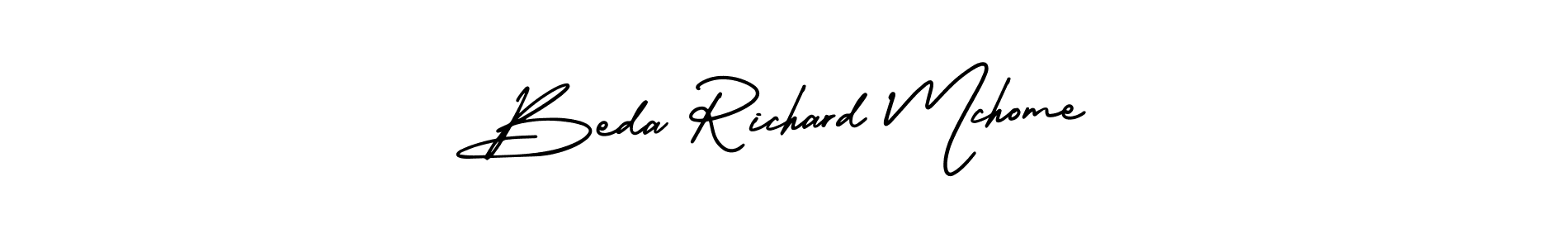 Make a short Beda Richard Mchome signature style. Manage your documents anywhere anytime using AmerikaSignatureDemo-Regular. Create and add eSignatures, submit forms, share and send files easily. Beda Richard Mchome signature style 3 images and pictures png