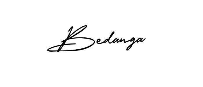Bedanga stylish signature style. Best Handwritten Sign (AmerikaSignatureDemo-Regular) for my name. Handwritten Signature Collection Ideas for my name Bedanga. Bedanga signature style 3 images and pictures png