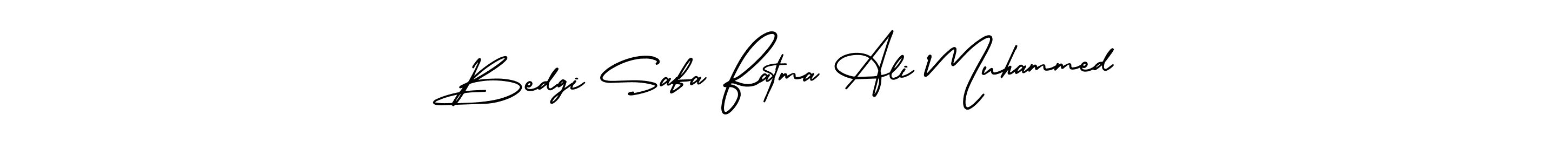 Bedgi Safa Fatma Ali Muhammed stylish signature style. Best Handwritten Sign (AmerikaSignatureDemo-Regular) for my name. Handwritten Signature Collection Ideas for my name Bedgi Safa Fatma Ali Muhammed. Bedgi Safa Fatma Ali Muhammed signature style 3 images and pictures png