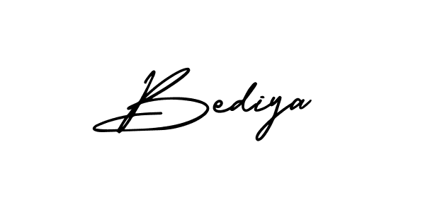 Use a signature maker to create a handwritten signature online. With this signature software, you can design (AmerikaSignatureDemo-Regular) your own signature for name Bediya. Bediya signature style 3 images and pictures png