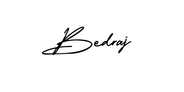 How to make Bedraj name signature. Use AmerikaSignatureDemo-Regular style for creating short signs online. This is the latest handwritten sign. Bedraj signature style 3 images and pictures png