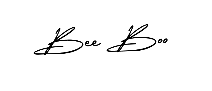 You should practise on your own different ways (AmerikaSignatureDemo-Regular) to write your name (Bee Boo) in signature. don't let someone else do it for you. Bee Boo signature style 3 images and pictures png