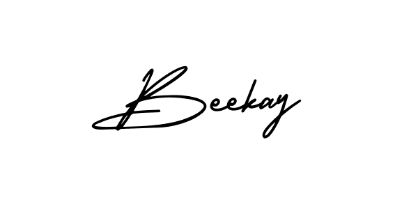 How to make Beekay name signature. Use AmerikaSignatureDemo-Regular style for creating short signs online. This is the latest handwritten sign. Beekay signature style 3 images and pictures png