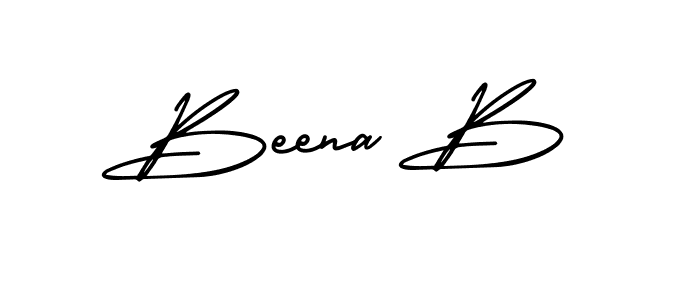 Best and Professional Signature Style for Beena B. AmerikaSignatureDemo-Regular Best Signature Style Collection. Beena B signature style 3 images and pictures png