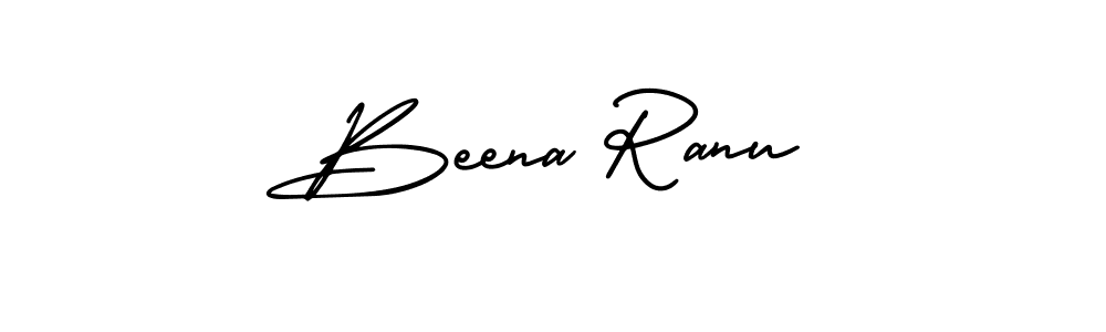 Beena Ranu stylish signature style. Best Handwritten Sign (AmerikaSignatureDemo-Regular) for my name. Handwritten Signature Collection Ideas for my name Beena Ranu. Beena Ranu signature style 3 images and pictures png