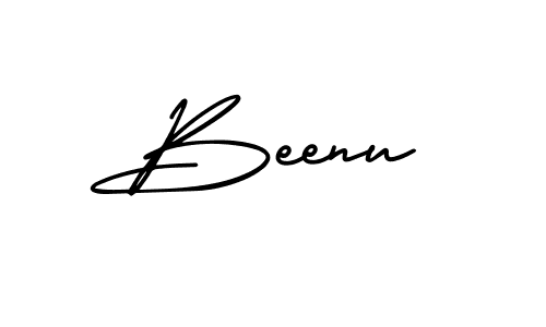 How to make Beenu name signature. Use AmerikaSignatureDemo-Regular style for creating short signs online. This is the latest handwritten sign. Beenu signature style 3 images and pictures png