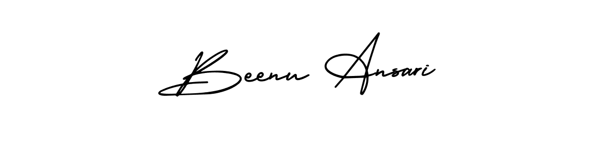 Use a signature maker to create a handwritten signature online. With this signature software, you can design (AmerikaSignatureDemo-Regular) your own signature for name Beenu Ansari. Beenu Ansari signature style 3 images and pictures png