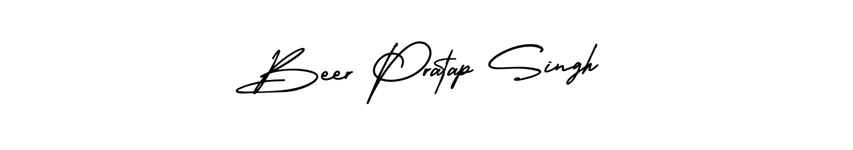 You should practise on your own different ways (AmerikaSignatureDemo-Regular) to write your name (Beer Pratap Singh) in signature. don't let someone else do it for you. Beer Pratap Singh signature style 3 images and pictures png