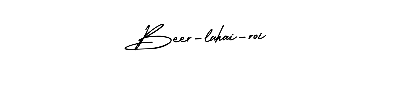 It looks lik you need a new signature style for name Beer-lahai-roi. Design unique handwritten (AmerikaSignatureDemo-Regular) signature with our free signature maker in just a few clicks. Beer-lahai-roi signature style 3 images and pictures png