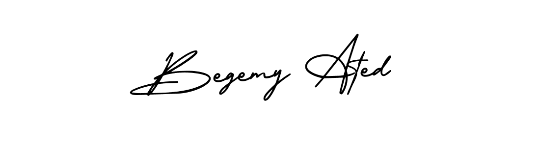 Also You can easily find your signature by using the search form. We will create Begemy Ated name handwritten signature images for you free of cost using AmerikaSignatureDemo-Regular sign style. Begemy Ated signature style 3 images and pictures png