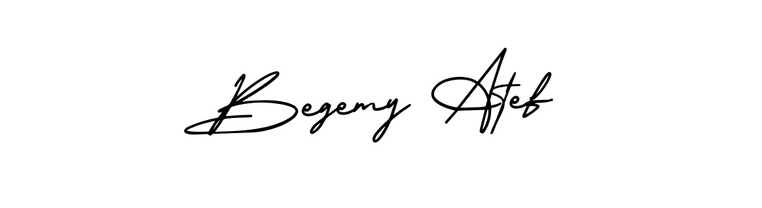 Design your own signature with our free online signature maker. With this signature software, you can create a handwritten (AmerikaSignatureDemo-Regular) signature for name Begemy Atef. Begemy Atef signature style 3 images and pictures png