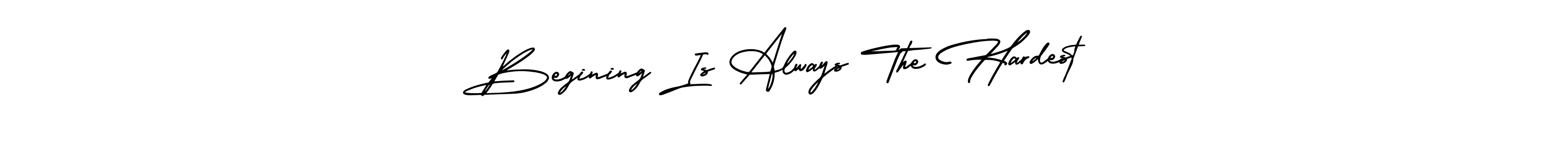 It looks lik you need a new signature style for name Begining Is Always The Hardest. Design unique handwritten (AmerikaSignatureDemo-Regular) signature with our free signature maker in just a few clicks. Begining Is Always The Hardest signature style 3 images and pictures png