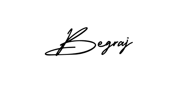 How to make Begraj name signature. Use AmerikaSignatureDemo-Regular style for creating short signs online. This is the latest handwritten sign. Begraj signature style 3 images and pictures png