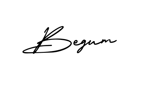 Begum stylish signature style. Best Handwritten Sign (AmerikaSignatureDemo-Regular) for my name. Handwritten Signature Collection Ideas for my name Begum. Begum signature style 3 images and pictures png