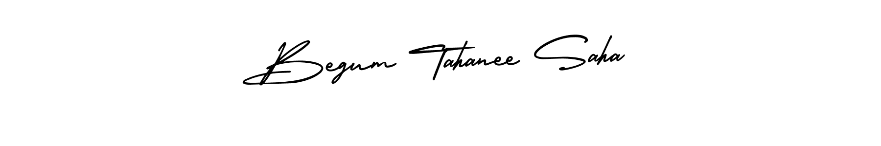 Create a beautiful signature design for name Begum Tahanee Saha. With this signature (AmerikaSignatureDemo-Regular) fonts, you can make a handwritten signature for free. Begum Tahanee Saha signature style 3 images and pictures png