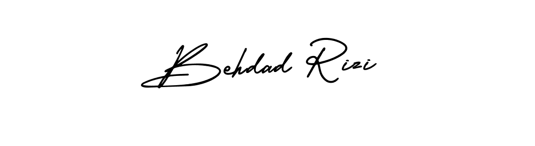 Use a signature maker to create a handwritten signature online. With this signature software, you can design (AmerikaSignatureDemo-Regular) your own signature for name Behdad Rizi. Behdad Rizi signature style 3 images and pictures png