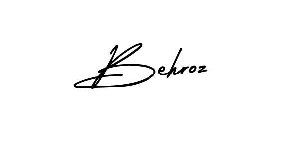 How to make Behroz name signature. Use AmerikaSignatureDemo-Regular style for creating short signs online. This is the latest handwritten sign. Behroz signature style 3 images and pictures png