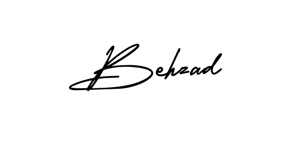 Use a signature maker to create a handwritten signature online. With this signature software, you can design (AmerikaSignatureDemo-Regular) your own signature for name Behzad. Behzad signature style 3 images and pictures png