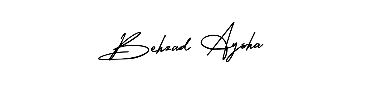 Make a beautiful signature design for name Behzad Aysha. Use this online signature maker to create a handwritten signature for free. Behzad Aysha signature style 3 images and pictures png