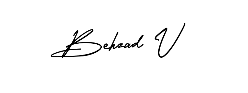 AmerikaSignatureDemo-Regular is a professional signature style that is perfect for those who want to add a touch of class to their signature. It is also a great choice for those who want to make their signature more unique. Get Behzad V name to fancy signature for free. Behzad V signature style 3 images and pictures png