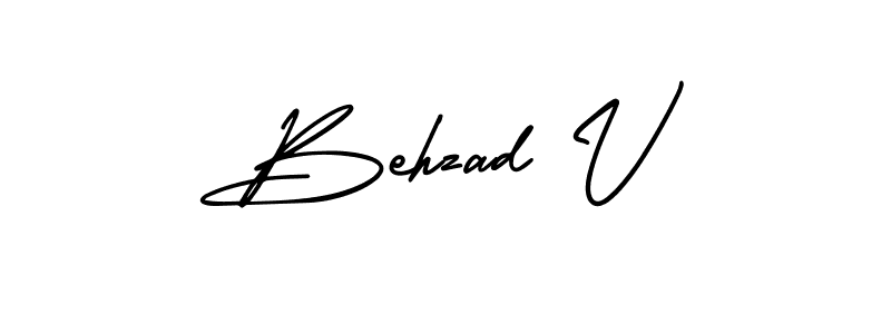 AmerikaSignatureDemo-Regular is a professional signature style that is perfect for those who want to add a touch of class to their signature. It is also a great choice for those who want to make their signature more unique. Get Behzad V name to fancy signature for free. Behzad V signature style 3 images and pictures png