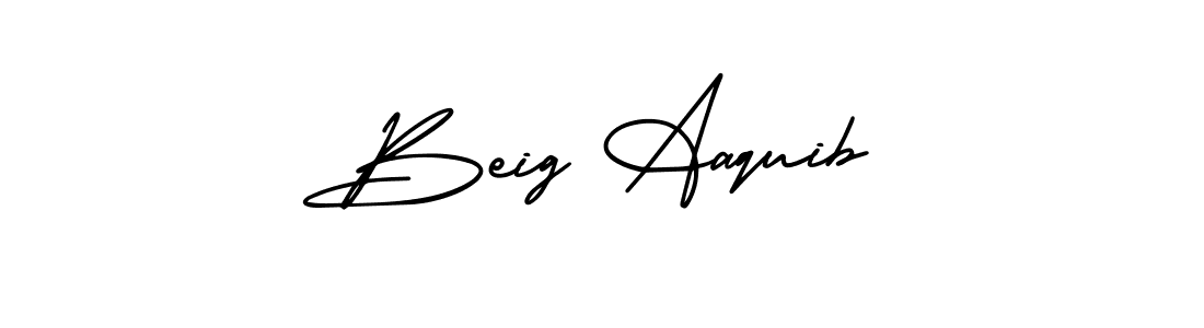 You should practise on your own different ways (AmerikaSignatureDemo-Regular) to write your name (Beig Aaquib) in signature. don't let someone else do it for you. Beig Aaquib signature style 3 images and pictures png