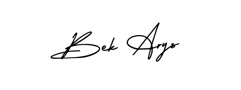 if you are searching for the best signature style for your name Bek Arys. so please give up your signature search. here we have designed multiple signature styles  using AmerikaSignatureDemo-Regular. Bek Arys signature style 3 images and pictures png