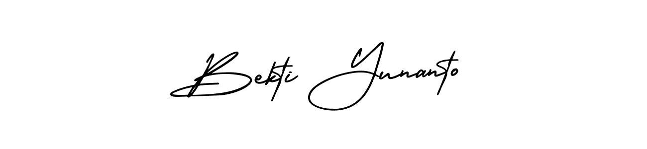 AmerikaSignatureDemo-Regular is a professional signature style that is perfect for those who want to add a touch of class to their signature. It is also a great choice for those who want to make their signature more unique. Get Bekti Yunanto name to fancy signature for free. Bekti Yunanto signature style 3 images and pictures png