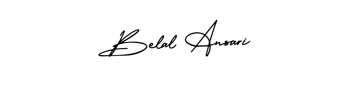 How to make Belal Ansari name signature. Use AmerikaSignatureDemo-Regular style for creating short signs online. This is the latest handwritten sign. Belal Ansari signature style 3 images and pictures png