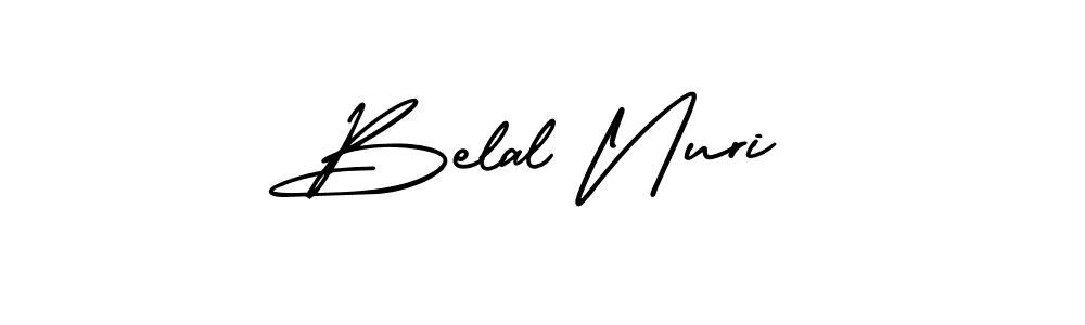 How to make Belal Nuri name signature. Use AmerikaSignatureDemo-Regular style for creating short signs online. This is the latest handwritten sign. Belal Nuri signature style 3 images and pictures png