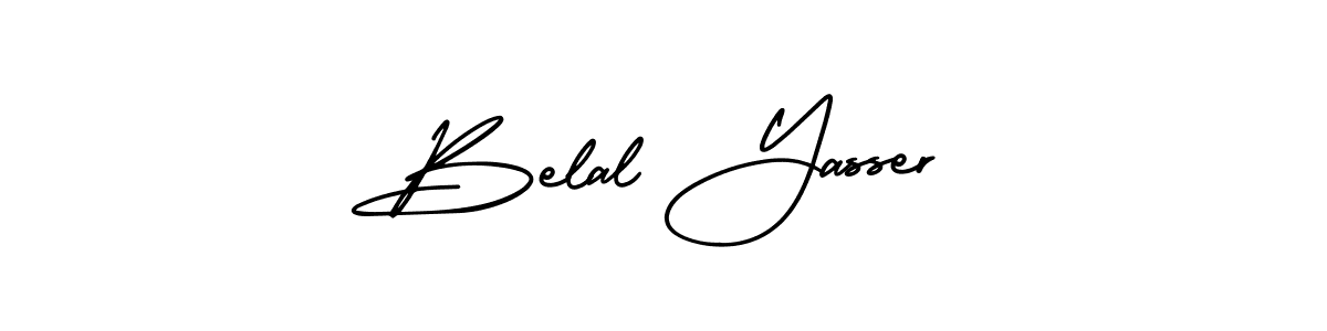 How to make Belal Yasser name signature. Use AmerikaSignatureDemo-Regular style for creating short signs online. This is the latest handwritten sign. Belal Yasser signature style 3 images and pictures png