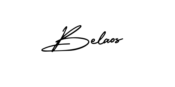 Belaos stylish signature style. Best Handwritten Sign (AmerikaSignatureDemo-Regular) for my name. Handwritten Signature Collection Ideas for my name Belaos. Belaos signature style 3 images and pictures png