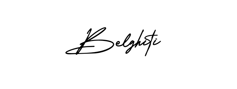 Use a signature maker to create a handwritten signature online. With this signature software, you can design (AmerikaSignatureDemo-Regular) your own signature for name Belghiti. Belghiti signature style 3 images and pictures png