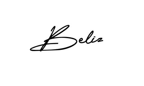 How to make Beliz name signature. Use AmerikaSignatureDemo-Regular style for creating short signs online. This is the latest handwritten sign. Beliz signature style 3 images and pictures png