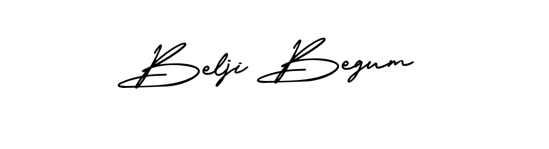 You should practise on your own different ways (AmerikaSignatureDemo-Regular) to write your name (Belji Begum) in signature. don't let someone else do it for you. Belji Begum signature style 3 images and pictures png
