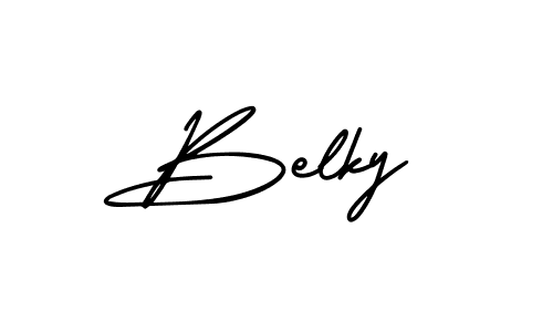 if you are searching for the best signature style for your name Belky. so please give up your signature search. here we have designed multiple signature styles  using AmerikaSignatureDemo-Regular. Belky signature style 3 images and pictures png