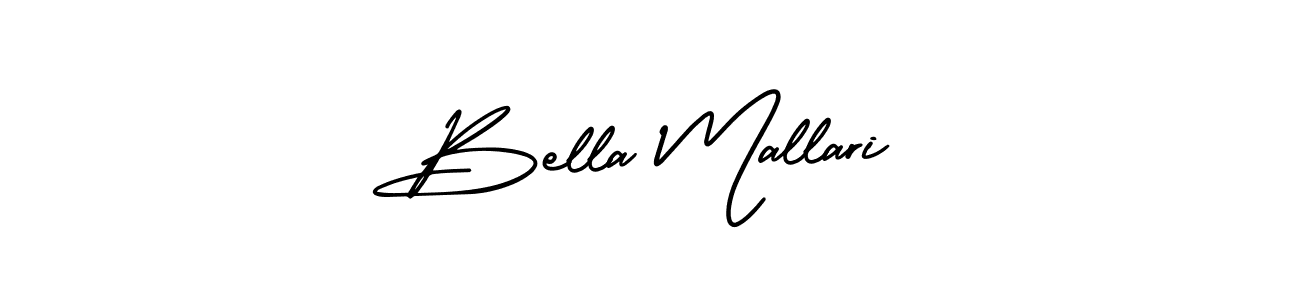 Make a beautiful signature design for name Bella Mallari. With this signature (AmerikaSignatureDemo-Regular) style, you can create a handwritten signature for free. Bella Mallari signature style 3 images and pictures png