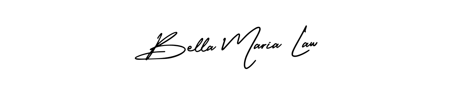 AmerikaSignatureDemo-Regular is a professional signature style that is perfect for those who want to add a touch of class to their signature. It is also a great choice for those who want to make their signature more unique. Get Bella Maria Law name to fancy signature for free. Bella Maria Law signature style 3 images and pictures png