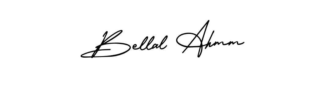 Design your own signature with our free online signature maker. With this signature software, you can create a handwritten (AmerikaSignatureDemo-Regular) signature for name Bellal Ahmm. Bellal Ahmm signature style 3 images and pictures png