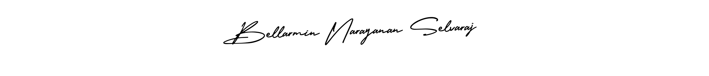 Design your own signature with our free online signature maker. With this signature software, you can create a handwritten (AmerikaSignatureDemo-Regular) signature for name Bellarmin Narayanan Selvaraj. Bellarmin Narayanan Selvaraj signature style 3 images and pictures png