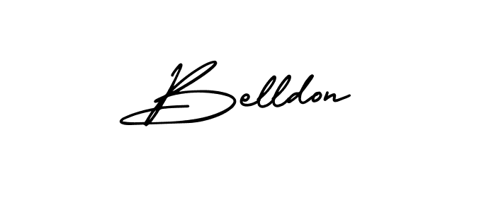 Belldon stylish signature style. Best Handwritten Sign (AmerikaSignatureDemo-Regular) for my name. Handwritten Signature Collection Ideas for my name Belldon. Belldon signature style 3 images and pictures png