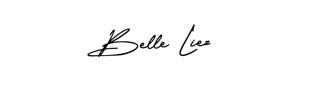 Use a signature maker to create a handwritten signature online. With this signature software, you can design (AmerikaSignatureDemo-Regular) your own signature for name Belle Liez. Belle Liez signature style 3 images and pictures png