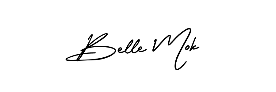 Also You can easily find your signature by using the search form. We will create Belle Mok name handwritten signature images for you free of cost using AmerikaSignatureDemo-Regular sign style. Belle Mok signature style 3 images and pictures png