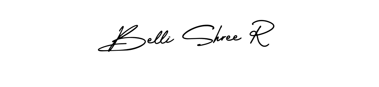 Belli Shree R stylish signature style. Best Handwritten Sign (AmerikaSignatureDemo-Regular) for my name. Handwritten Signature Collection Ideas for my name Belli Shree R. Belli Shree R signature style 3 images and pictures png