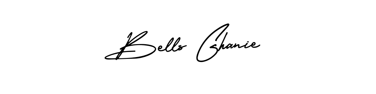 How to make Bells Ghanie name signature. Use AmerikaSignatureDemo-Regular style for creating short signs online. This is the latest handwritten sign. Bells Ghanie signature style 3 images and pictures png