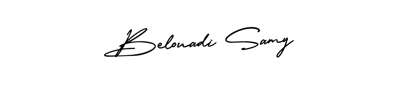 How to make Belouadi Samy signature? AmerikaSignatureDemo-Regular is a professional autograph style. Create handwritten signature for Belouadi Samy name. Belouadi Samy signature style 3 images and pictures png
